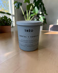 TRĒO Santal + Vanilla scented candle, 12 oz
