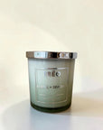 TRĒO Santal + Sea Salt scented candle, 12 oz, studio photo